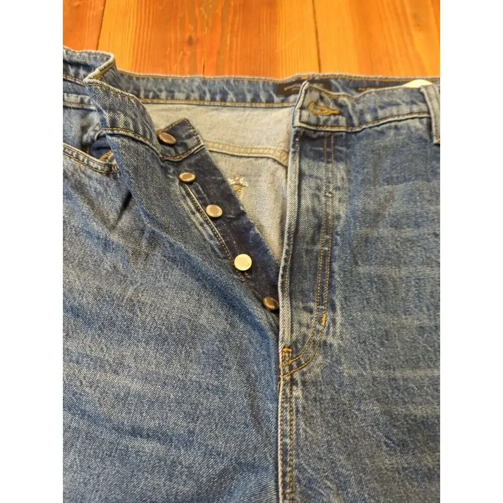 Men's‎ Banana Republic Mid-rise Loose StovePipe Jeans Sz 35 Button Fly